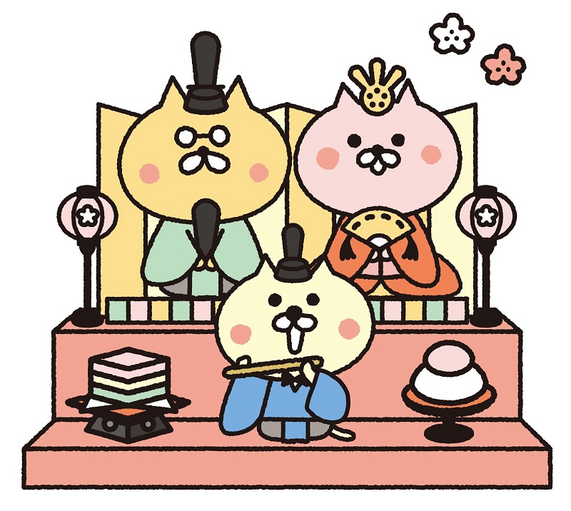 2月4日(火)~3月3日(火)【ひなまつりキャラクターぬり絵】作品募集!
