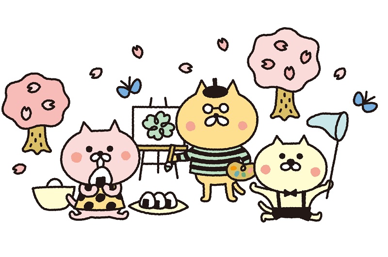 3月9日(土)~4月14日(日)【お花見キャラクターぬり絵】作品募集!